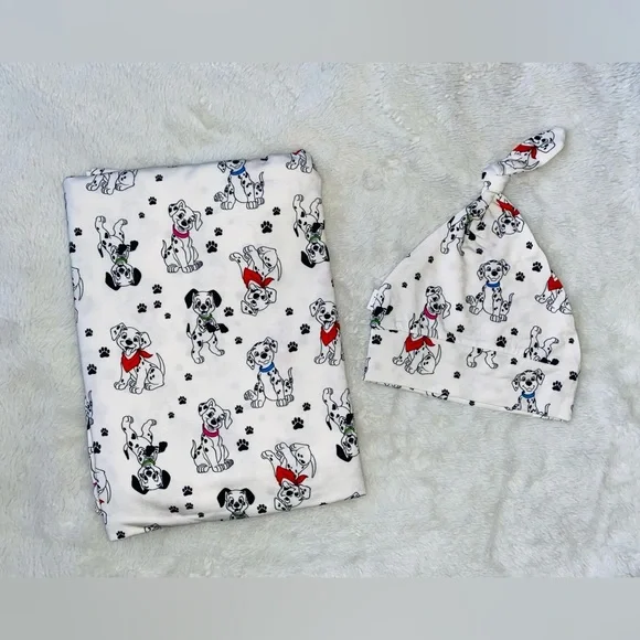 🐾NIB 101 Dalmatian Bamboo Swaddle Set🐾 - Picture 7 of 10